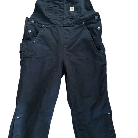 Carhartt Women's Relaxed Fit Washed Duck Insulated Bib Overall Med (8-10) SHORT - Picture 3 of 9